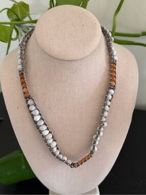 Chan Luu Morganite & Moonstone Beads Wrap Beaded Necklace / Bracelet